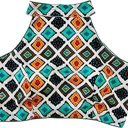 sumaira tex Womens Readymade Halter Neck Sleeveless Printed Saree Blouse.-picture-38