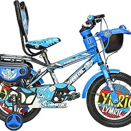 LYMRIC Kids Cycle 14 T for Boys and Girls with Training Wheels (Blue, 14 T)-picture-40