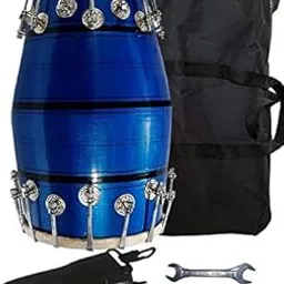 GT manufacturers Wooden Musical Instrument Dholak Drum Nuts & Bolt Design1 With Full Tool Kit (Blur)-picture-28