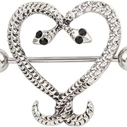 mastyle Double Snake Nipple Ring | Stainless Steel Body Jewelry for Women & Men-picture-21