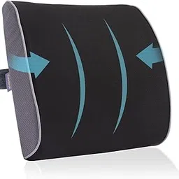 Careforce Back Support for Office Chair Lumbar for Car Cushion for Sitting Lowerback Pain Relief Backrest Pillow - Black & Grey - Small-picture-38