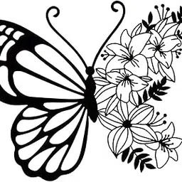 Merishopp Butterfly Decoration Wall Art Wall Sculpture for Birthday Garden and Living Room-image-1