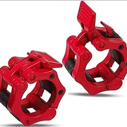 Olympic Barbell Collar Lock Clips for Weightlifting, Powerlifting & Fitness (Pack of 2) (50MM) (RED)-image-37
