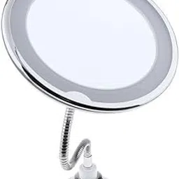 Enakshi® 3xFlexible Gooseneck 10X Magnified Lighted Makeup Shaving Swivel Mirror 7.9"|Health & Beauty | Makeup | Makeup Tools & Accessories | Makeup Mirrors-picture-25