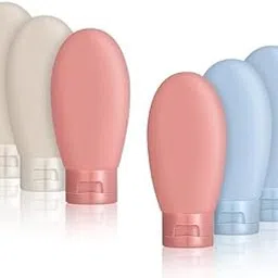 spen candels Travel Bottles for Toiletries Refillable Plastic Travel Containers Dispenser with Lid Small Leak Proof Empty Bottles Kit for Toiletries, Cream, Shampoo Cosmetic Storage Box(6 Pieces) image 1