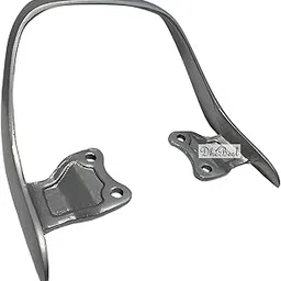 Dhe Best Bike Rear Seat Handle Backrest Heavy Metal Body Backrest Chrome Compatible with Hero CD Deluxe-picture-35