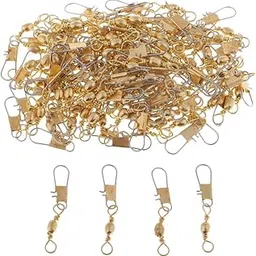 bnf® 100pcs Fishing Rolling Barrel Swivel Interlock Snap Solid Rings Length 24mm | Fishing | Terminal Tackle | Swivels & Snaps-picture-34