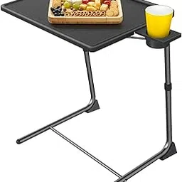 TV Table TV Tray，Foldable Couch Table, Food Tray Tables (1 Pack, Black)-image-68