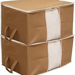 Cool Dealzz Non Woven Beige Blanket Stroage Bag(Pack of 2)-picture-28