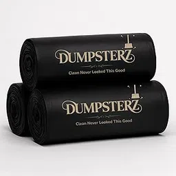 DUMPSTERZ GARBAGE BAGS | Pack of 3 Rolls (90 Sheets, 19x21 inch) | Premium Leak-Proof Sleeves | Tear-Resistant & Durable (Dumpsterz BlackHawk)-picture-34