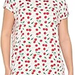camey Women's Printed Nightgown, Short Sleeve Sleep Dress, Short Length, Short Nighty-picture-23