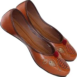 dfr Women Casual Brown Rajasthani Juti's Mojari's Jutti's Shoe-picture-55
