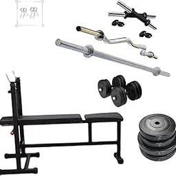VAISHNAVI FITNESS 3 in 1 Gym Bench With 40 Kg PVC Weight Multipurpose Gym Bench for Home Gym Exercise and Workout Equipment-image-19