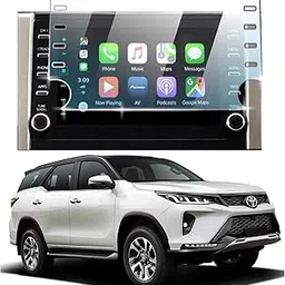 CEASE PROTECTOR Company Fitted Navigation & GPS System Screen Protector Glass for Toyota Fortuner Legender 4X2 AT 2.8 Legender (8 inch) 2021-23 Clear Glossy Guard : 1-picture-10