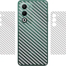 (Pack of 2) Back Lamination Skin Compatible for Oppo A5 5G || 3D Carbon Fiber Ultra-Thin Protective Film (Transparent) with Easy Installation KIT-picture-26