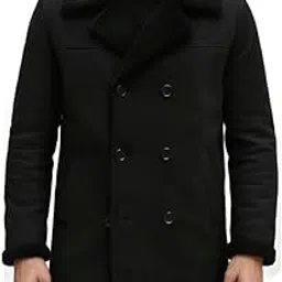 urbanhides Baron Mantle Classic Black Suede Leather Coat for Men | Men's Leather Coats, Black Suede Coats, Regular Fit, Two Pockets-picture-17