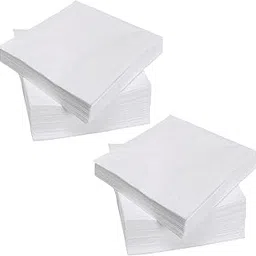 200 Count Napkins 2 Ply Plain White Beverage Napkins Disposable Four Fold Cocktails Paper Napkins 4.9" X 4.9" folded for Party and Every Day Use-picture-55