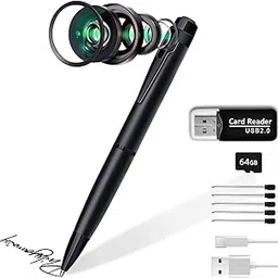 Aiacmea Home Security Pen Camera, 1080P Hidden Cameras with 64GB Memory Card, Mini Surveillance Nanny Camera for Business, Meeting, Learning, Home Security (W10)-picture-12