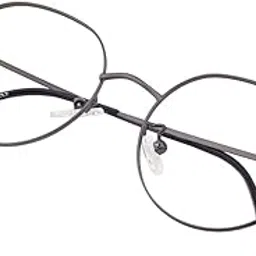 Roshfort Unisex Eyeglasses For Men Women Spectacle Frames Light Weight Blue Ray Blocking Glasses For Computer Zero Power Bluecut lens Round Medium Size M-3118-image-11