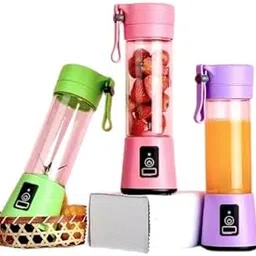 Portable USB Rechargeable Blender, 380ml Capacity, Six 3D Blades, LED Indicator, Battery Powered, Green-image-0