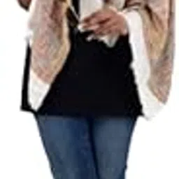 tromboo Women's Jacquard Stole with Tassels - Elegant, Reversible Design. Stylish and Soft Scarf Perfect for Any Occasion. Comfortable and Chic Accessory for All Seasons. image 1