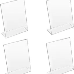 FERAUAX (4 Inch Width x 6 Inch Height) (pack of 4) Acrylic qr code scanner stand,Acrylic Photo stand, Perfect for Restaurants as food menu display , advertising display , Photo Frames FOR BHIM, PHONEPE, GOOGLE Pay Stand-picture-21