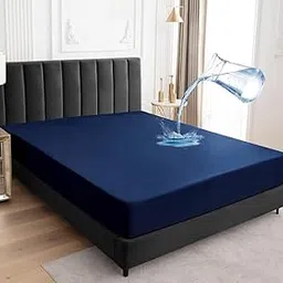 Utopia Bedding 100% Waterproof and dustproof Water absorbant Premium Terry Fitted Mattress Protector (72x78 inches), Blue-image-33