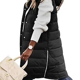 heekpek Womens Puffer Vest Winter Hooded Sleeveless Zip Up Long Puffy Jacket Warm Thick Quilted Coats with Pockets-picture-24