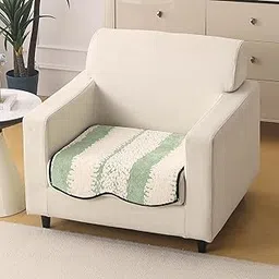 HOKIPO Luxury Wavy Anti Slip Plush Sofa Cover Mat for 1 Seater Sofa, Pistachio Green (AR-5980-GRN*1)-picture-31