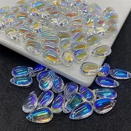 95PCS Small Crystal Suncatcher Rainbow Reflection Drops for Hanging (Drops Shape, Rainbow transperant)-picture-36