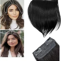 GLAN 4 Inch Short Thick Hairpieces for Adding Volume Clip-In Extensions and Volumizer for Thinning Hairs Natural Black Brown Pack of 1-picture-44