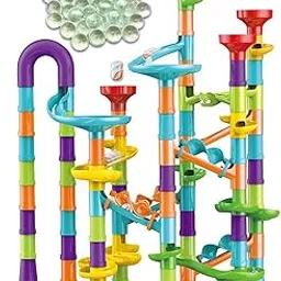 Slipps 142 Pcs Marble Maze, Marble Track Race Set, Construction Building Blocks Toys for Kids, Educational Maze Block Toy Set, STEM Learning Toys for Boys Girls | 3+ Years Old-picture-30
