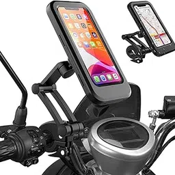 VATTU 7 Inch Mobile Phone Holder Water Resistant Bike Scooty Motorcycle Pouch Anti Shake Stable Mount with Firm Grip Secure Hold for Maps & GPS Navigation (Pack of 1)-picture-33