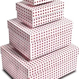 Little Birdie Gift Box Red Polka Assorted Sizes 4pc | Gift Boxes for Packaging, Wedding Packing, Birthday| Decorative Boxes for Gifting-image-22