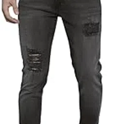 the indian garage co Men Slim Fit Solid Mid-Rise Stretchable Jeans-picture-51