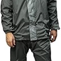 citizen Real-Reversible Raincoat for Men with Adjustable In-Built Cap Hood, Waterproof Pant and Carry Pouch | Durable & Lightweight Polyester Rainsuit | Stylish Denim Printed-picture-53