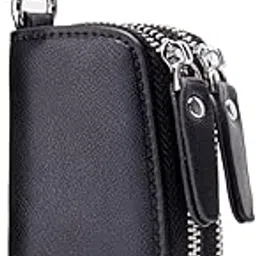 sam's design Leather Car Key case Keychain Bag Unisex Large 2 Zip Leather Wallet Cover Car Key Brown-picture-22