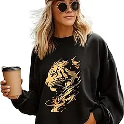ausk Front Printed Sweatshirt for The Womens(LoosefitBest Fitting-picture-15