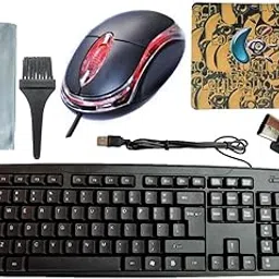 Anjo 5 in 1 Combo of Wired Keyboard, Wired Mouse, Anti-Skid Mouse Pad, 3 in 1 Cleaning Kit 100ml, OTG C to A Type-picture-50