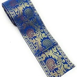 Floral Brocade Ethnic Work Laces and Borders Material for Dresses, Sarees, Lehenga, Suits, Blouses, Dupatta, chunri and Crafts-picture-48