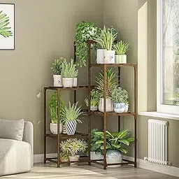 Snazzy Plant Stand Indoor Outdoor Plastic Plant Shelf Corner Plant Table 7 Pots Plant Holder for Living Room Plant Rack Indoor Multiple Plants for Patio Balcony Garden Decor-image-15