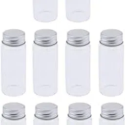 fabloft 10x High Borosilicate Sample Vials Clear Glass Bottles wit Aluminum Cap 65ml|10X High Quanlity Glass Bottles|Aromatherapy| Natural & Alternative Remedies |Health & Beauty-picture-55