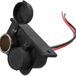 ATORSE 2X Waterproof Power Motorcycle Boat Car Cigarette Lighter Dual Socket Plug-image-49