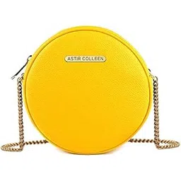 astir colleen Women's & Girl's Sling Bag - Round Plain (Yellow)-picture-38