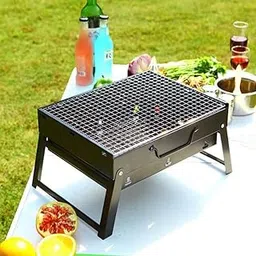 Dhamee Portable and Foldable Barbeque Grill Set for Home, Picnic, Outdoor Camping, Travelling, Charcoal BBQ Grill Set with Free Standing-picture-19
