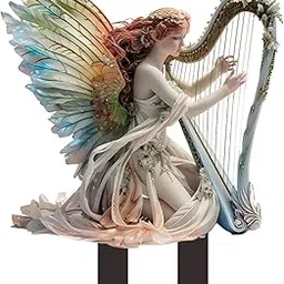 Merishopp Fairy Landscape Garden Stake 2D Gift Acrylic Flowerbed Flower Pot Decoration 20cmx30cm-picture-25