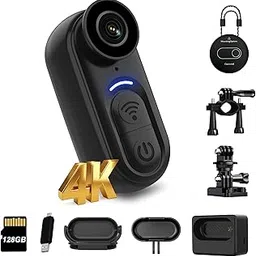 4K Mini Body Camera 128GB – Thumb Size Wearable Action Cam, Hands-Free POV Recording, Portable Body Worn Camera for Travel, Cycling, Sports, Pets, Outdoor Adventures-image-33