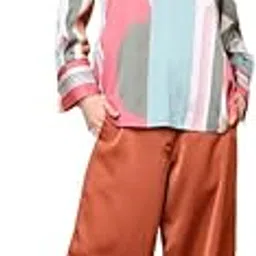 tamiska by narendra kumar Tops For Women, Trendy Abstract Geometric Print, Pastel Color Palette,Classic V Neckline,Flowy And Summery Silhouette-picture-10