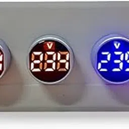 Digital Voltmeter indicator Red Yellow Blue with container box, 500v round shape, 0.1watt-image-88