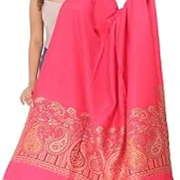 MANRA Women's Fineness Kaani Paisley Weave Kashmiri Woolen Shawl, Jamawar Design Warm and Soft, Faux Pashmina Shawls (KANI BORDER 959)-picture-31